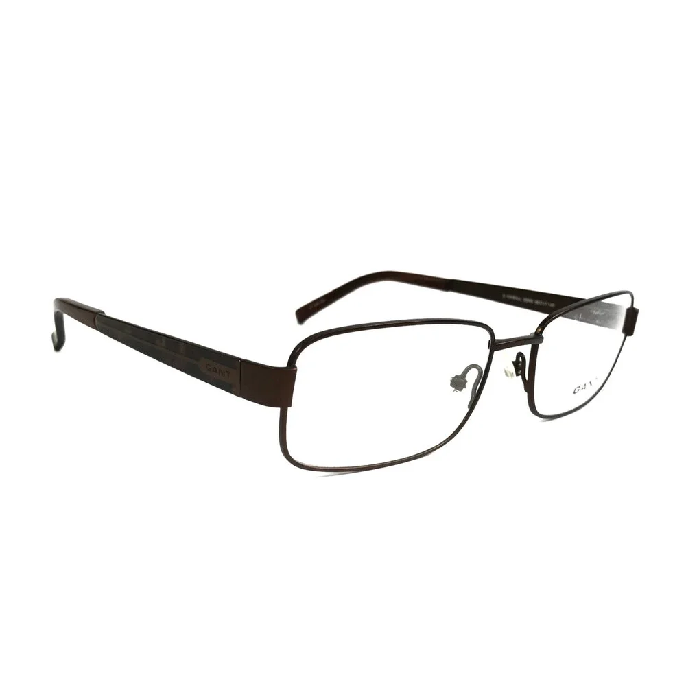 GANT Eyeglasses Frames G KIMBALL SBRN Satin Brown Rectangle Wire 56-17-140